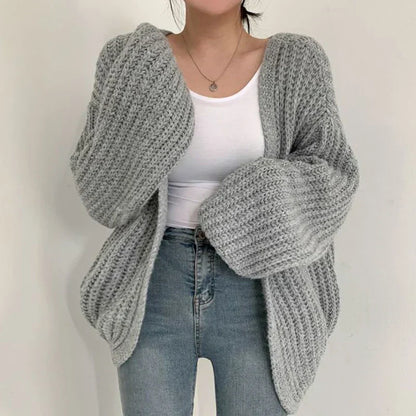 Aveline | Oversized Strikket Cardigan Damer