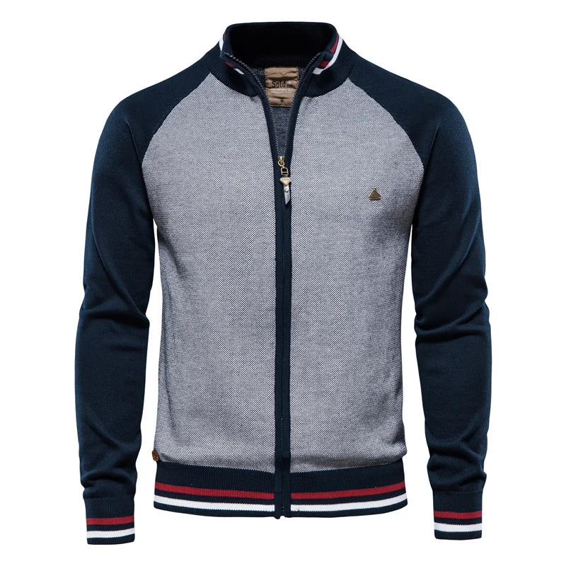 Rico | Retro Sporty Zip Cardigan Herre