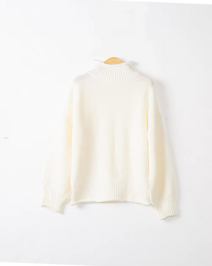 Freya™ | Damer Oversize Striktrøje med Minimalistisk Design og Behagelig Pasform