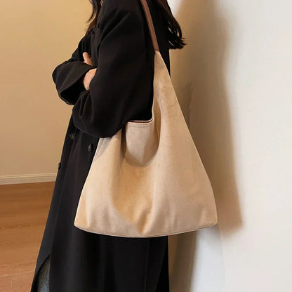Venice™ | Damer Rummelig og Eksklusiv Ruskinds Tote Bag | Skuldertaske