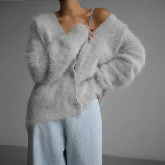 Élodie | Fluffy Cardigan Damer