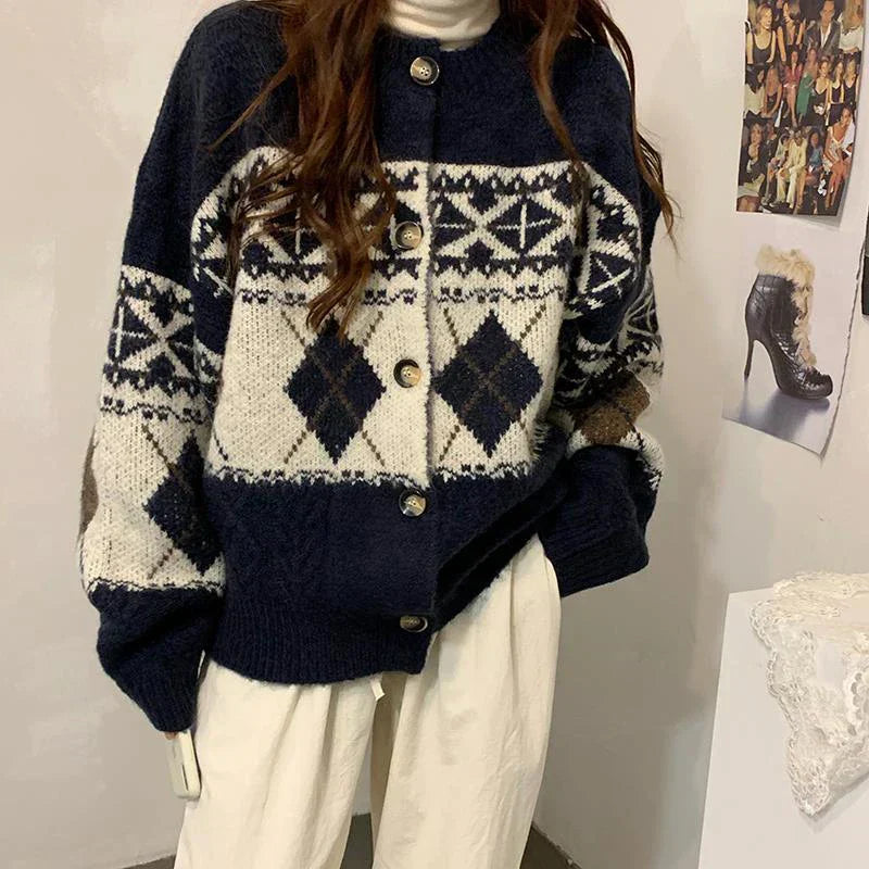 Clémentine™ | Damer Behagelig Cardigan med Rund Hals og Tidløst Design