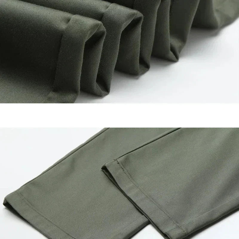 Kanza™ | Herrer Elastiske Chinos med Firevejs Stræk og Slank Pasform | Stretch Bukser