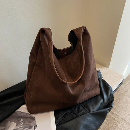 Venice™ | Damer Rummelig og Eksklusiv Ruskinds Tote Bag | Skuldertaske