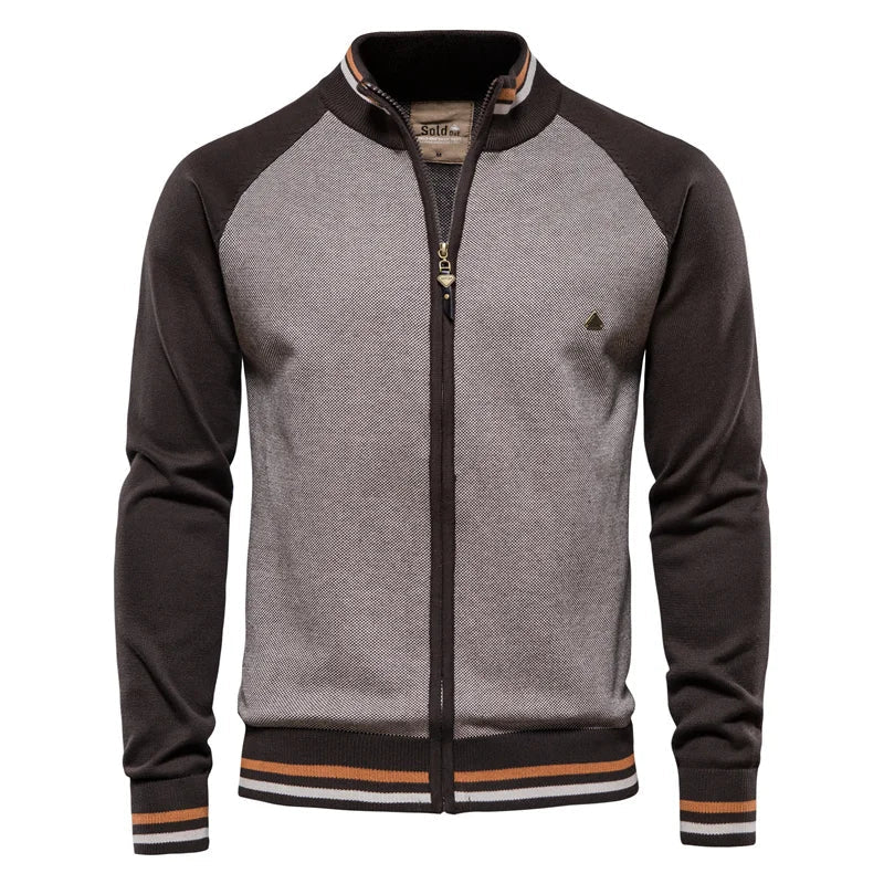 Rico | Retro Sporty Zip Cardigan Herre