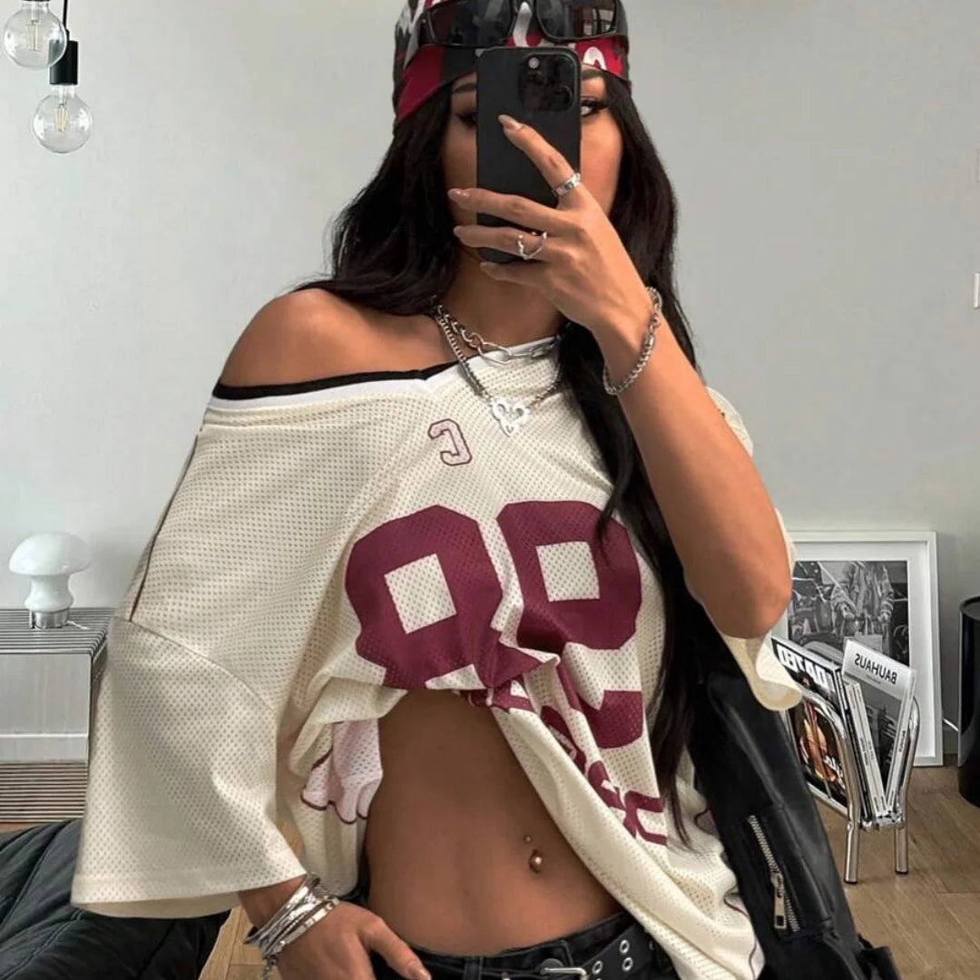 Vexa | Oversized Mesh Jersey Unisex med ‘98 DREAMY’-Print & Sporty Streetwear Look