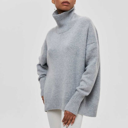 Tiffany™ | Elegant Strikket Oversized Damer Rullekrave med Trendy Pasform