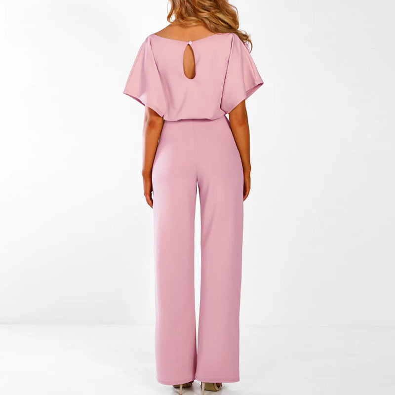 Marisse™ | Damer Elegant Jumpsuit | Brede Ben & Bindebælte for et Sofistikeret Silhuet