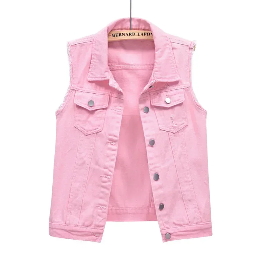 Riva | Ærmeløs Denimvest Damer