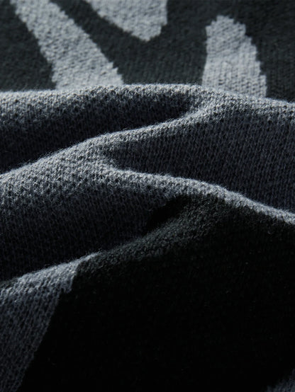 Zyro | Oversized Sweater til Herrer | Abstrakt Streetwear Trøje med Grafisk Print