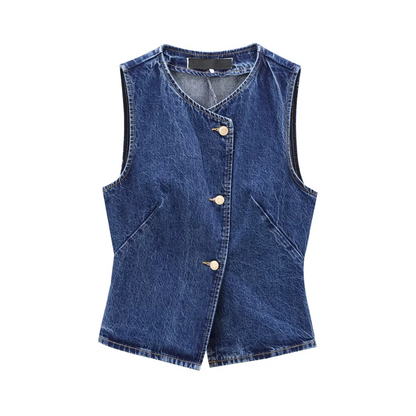 Renée | Figursyet Denimvest Damer