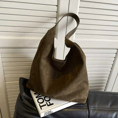 Venice™ | Damer Rummelig og Eksklusiv Ruskinds Tote Bag | Skuldertaske