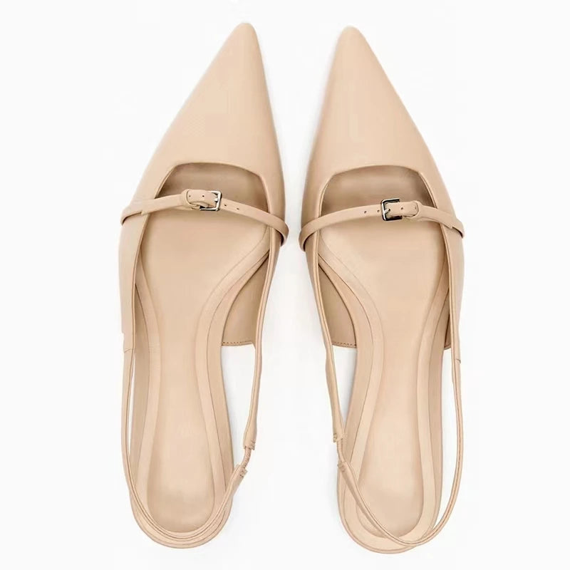 Elia | Minimalistiske Slingback Flats Damer