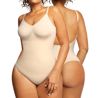 Vita™ | Sømløs Shapewear Top med Lav Ryg og Justerbare Stropper