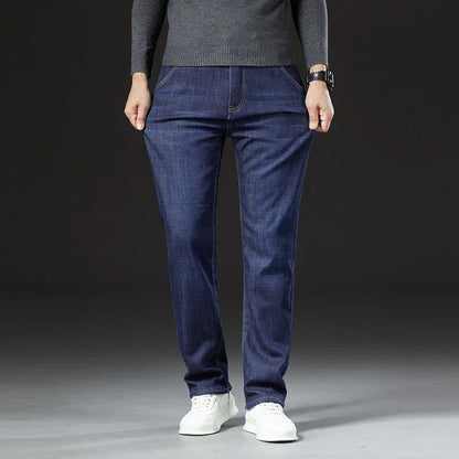 René™ | Mænd Jeans i Denim med Fleecefor til Vinter | Varm og Stilfuld