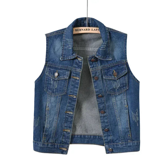 Riva | Ærmeløs Denimvest Damer