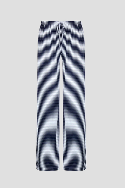 Maribel™ | Damer Blød Pyjamasbukser med Striber | Let, Løstsiddende Loungebukser med Elastisk Talje