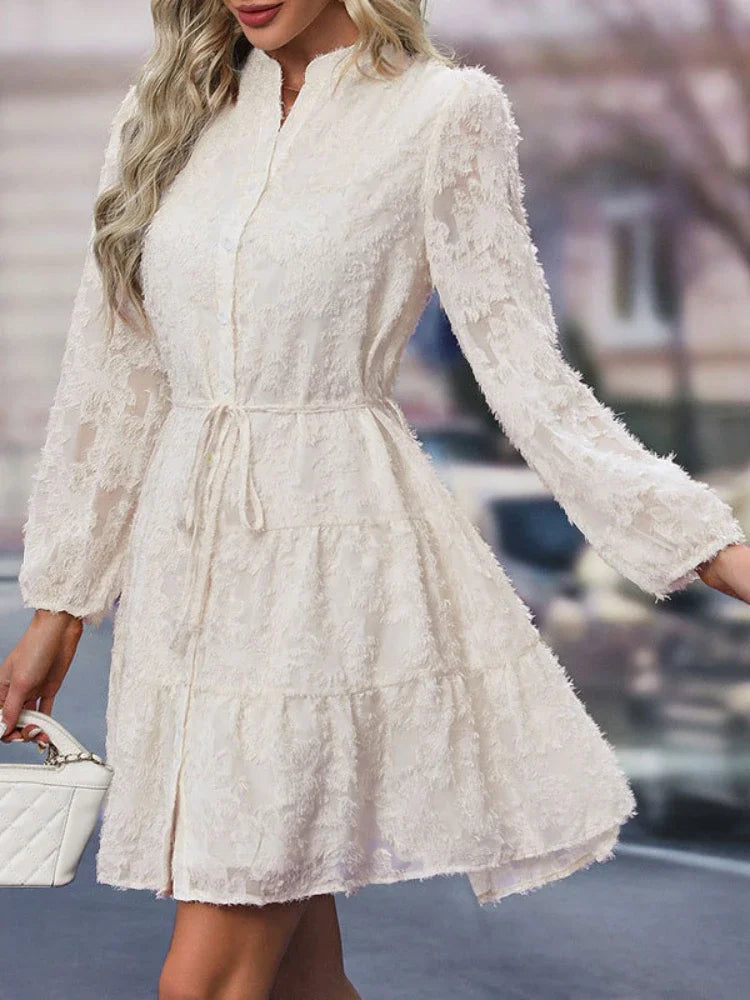 Francesca™ | Broderet Kjole med Gennemsigtige Stoffer og Femme Fatale-charme