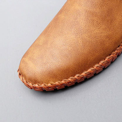 Reno | Herre Slip-Ons | Moccasin Slip‑On | Håndsyet Sål | Minimalistisk & Åndbar | Casual Komfort
