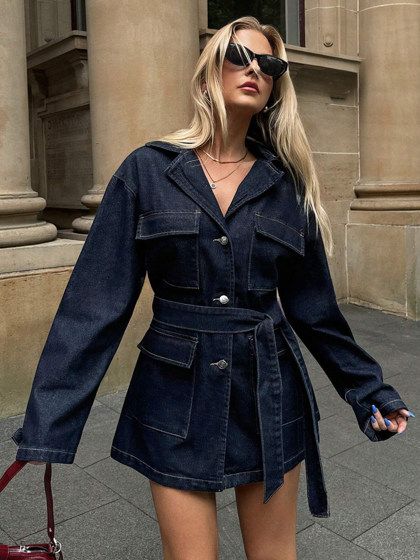 Sienna | Denimjakke Med Bælte