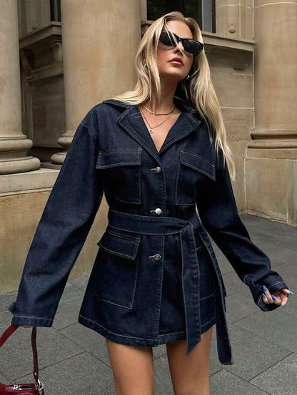 Sienna | Denimjakke Med Bælte