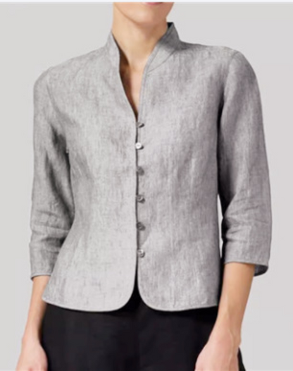Sylvie | Figursyet Bluse Med Ståkrave Damer