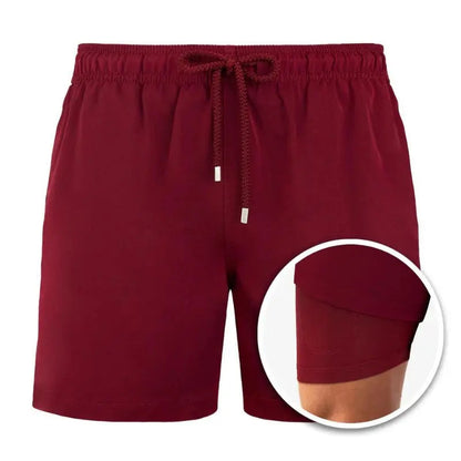 Thiago™ | Herrer Badebukser med Indershorts | Anti-Gnidning Badeshorts med Tætsiddende Foring og Hurtigttørrende Materiale