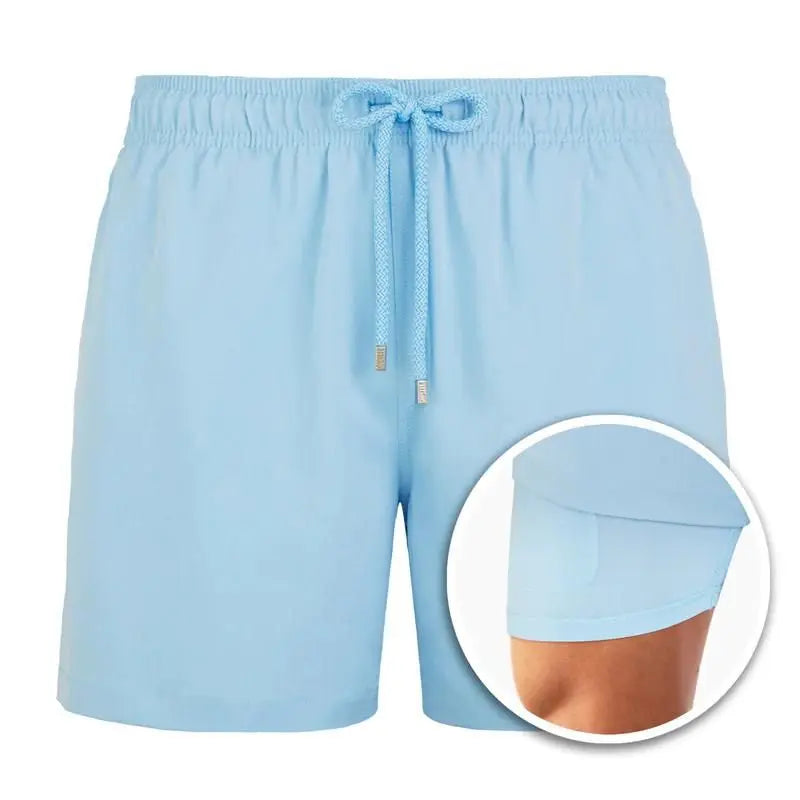 Thiago™ | Herrer Badebukser med Indershorts | Anti-Gnidning Badeshorts med Tætsiddende Foring og Hurtigttørrende Materiale