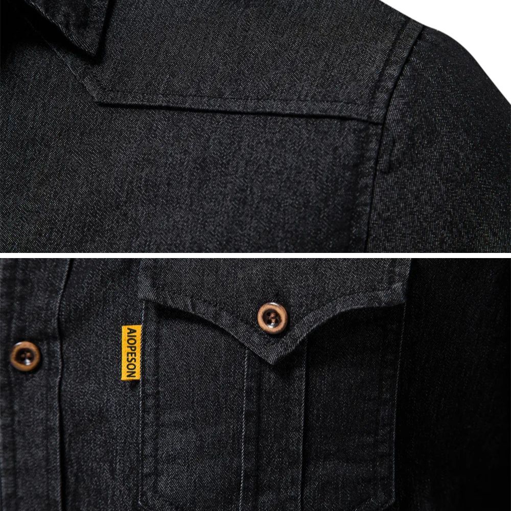 Rafael | Denimskjorte til Herrer | Slim Fit i Westernstil i Sort eller Blå
