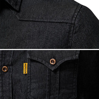 Rafael | Denimskjorte til Herrer | Slim Fit i Westernstil i Sort eller Blå