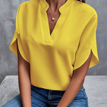 Elena | V-Hals Bluse Damer
