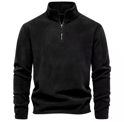 Nordcrest™ | Mænd Blød Vinter Halfzip Fleece Sweater med Lynlås