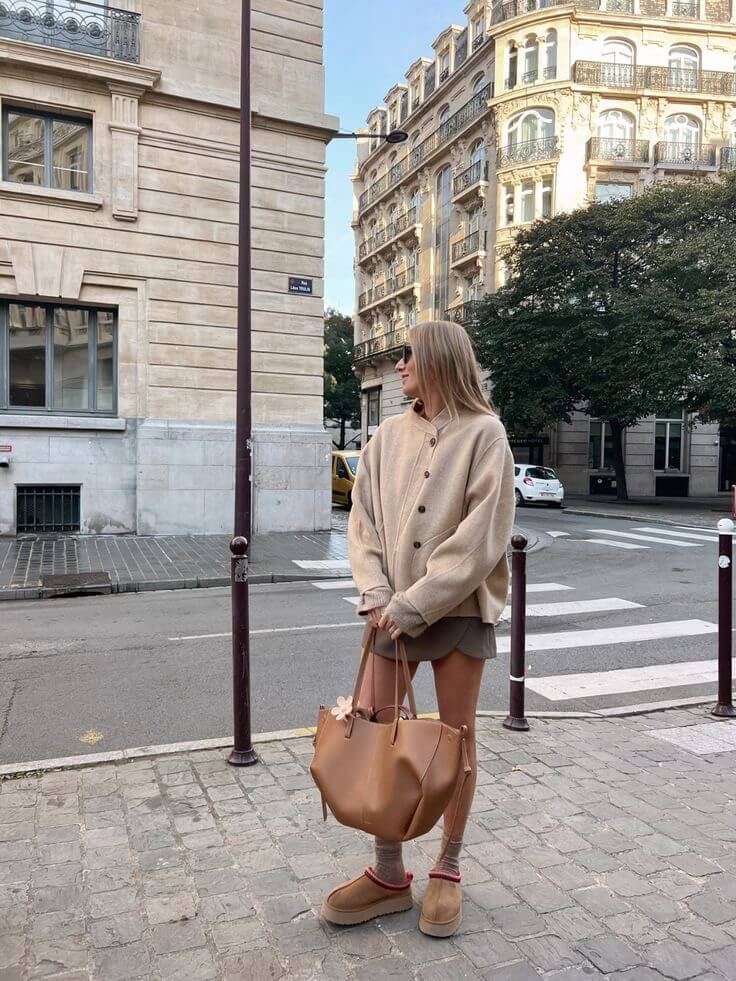 Alessandra | Luksus Læder Shopper Taske Cognac