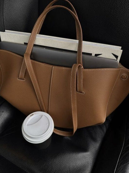 Alessandra | Luksus Læder Shopper Taske Cognac