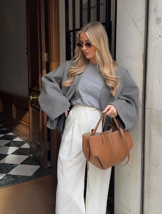 Alessandra | Luksus Læder Shopper Taske Cognac