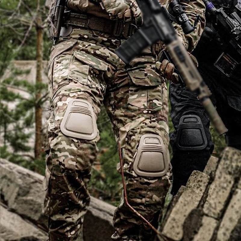 Kaelan | Taktiske Camouflage Combat Bukser med Knæbeskyttelse