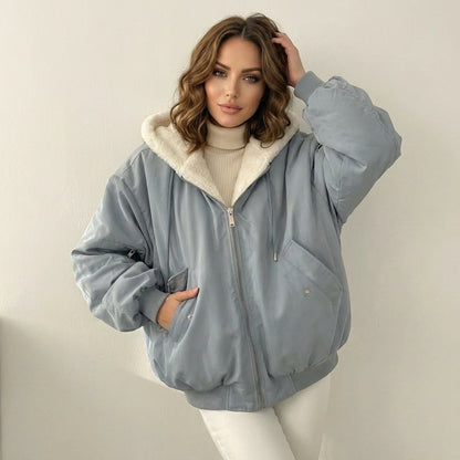 Luna | Vendbar Teddy Bomberjakke