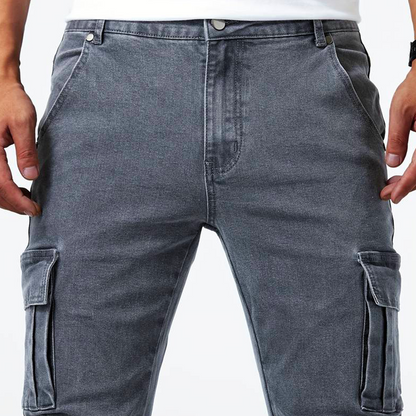 Nerev™ | Elegant Mænd Cargobukser med Slank Pasform og Avanceret Stretch-Stof