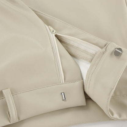 Soraya™ | Damer High-Waist Læder Maxi Nederdel med Slids | Lædernederdel med Tætsiddende Pasform