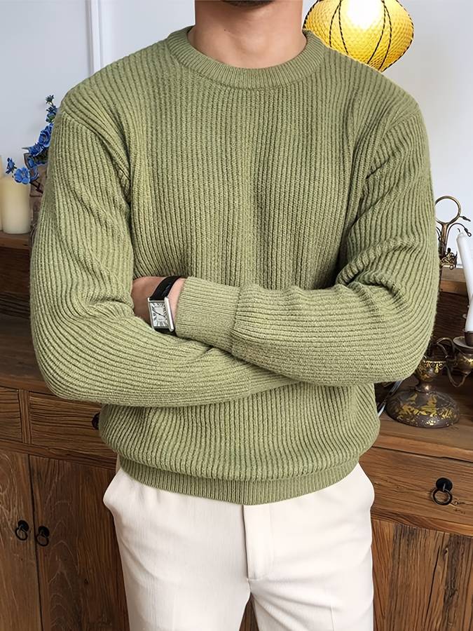 Bastien™ | Tidløs Ribstrikket Varm Herretrøje