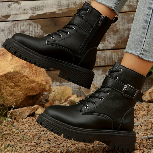 Ravena | Combat Boots Med Spænde