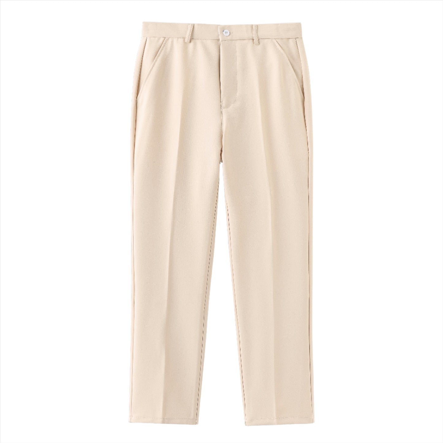 Marcello™ | Herre Slim Fit Cropped Stretch Bukser med Ankellange Ben | Luksuriøse Smart Casual Pæne Bukser