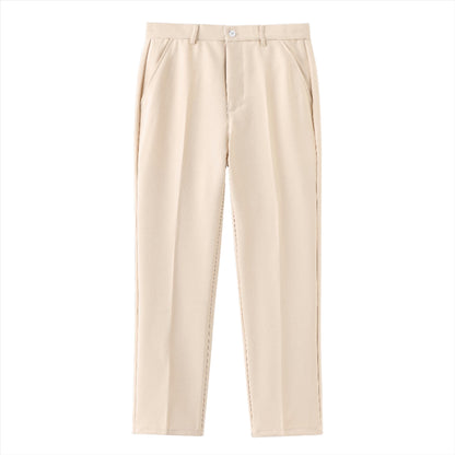 Marcello™ | Herre Slim Fit Cropped Stretch Bukser med Ankellange Ben | Luksuriøse Smart Casual Pæne Bukser