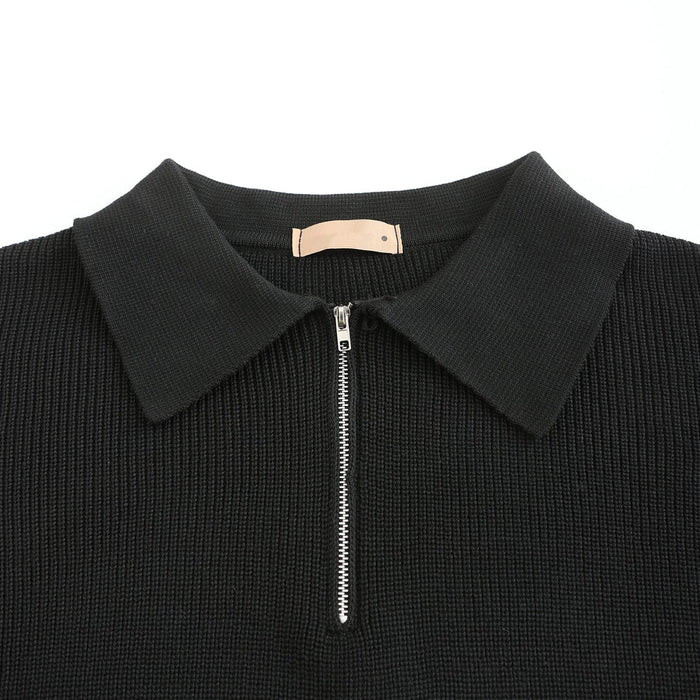 Lucas™ | Herre Striktrøje med Half-Zip | Varm Ribstruktur & Stilfuld Ståkrave