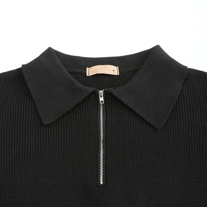 Lucas™ | Herre Striktrøje med Half-Zip | Varm Ribstruktur & Stilfuld Ståkrave