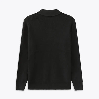 Lucas™ | Herre Striktrøje med Half-Zip | Varm Ribstruktur & Stilfuld Ståkrave