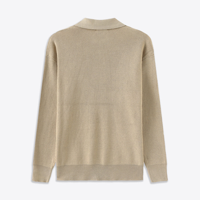 Lucas™ | Herre Striktrøje med Half-Zip | Varm Ribstruktur & Stilfuld Ståkrave