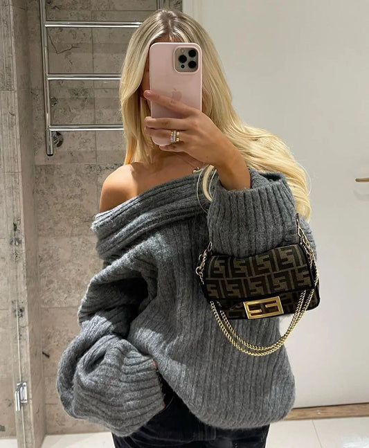 Alessia | Off-Shoulder Striktrøje