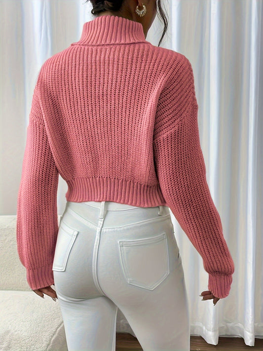 Evelise | Strikket Cropped Rullekrave