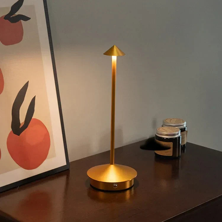 Lumeo™ | Trådløs Dæmpbar Bordlampe LED | Minimalistisk Genopladelig Designlampe med Touchfunktion og USB-C Tilslutning
